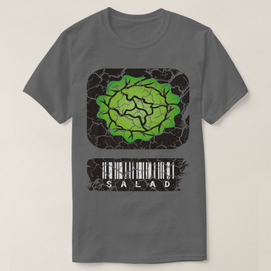 フード料理グルメサラダレタス動揺して Tシャツ (デザイン正面)