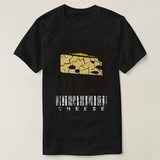 フード料理グルメチーズ動揺して Tシャツ (デザイン正面)