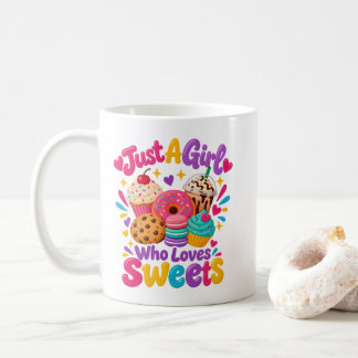 フード系クイート「Just A Girl Who Loves Sweets」 コーヒーマグカップ