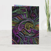 フード誕生日カードザフクロウハウス招待状 箔グリーティングカード (裏面)