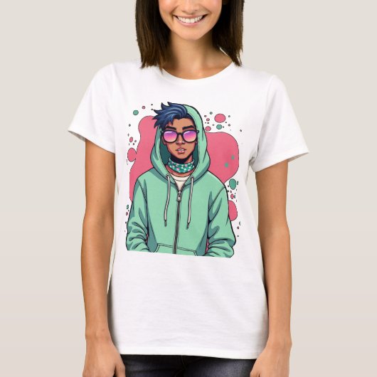 フード通りビブ Tシャツ (正面)