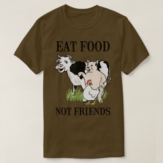 フード食べノフレンズベジタリアンとビーガン Tシャツ (デザイン正面)