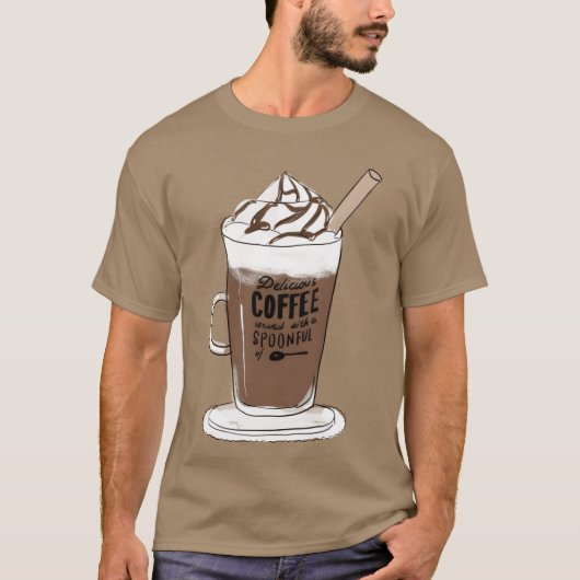フード コーヒー デザイン ギフト Tシャツ (正面)