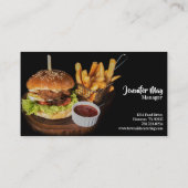 フード ダイナー バーガー レストラン 名刺 (裏面)