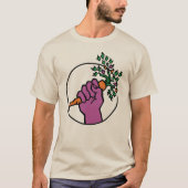フード・ノット・ボムズ ロゴ (透明) Tシャツ (正面)