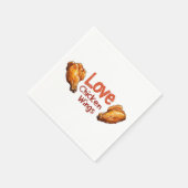 フード&バーベキュー好きに最適なラブチキンウイング スタンダードカクテルナプキン (角)