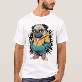 フード・パグ Tシャツ