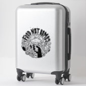 フードNot Bomb光沢のある巨大なシール シール (スーツケース)