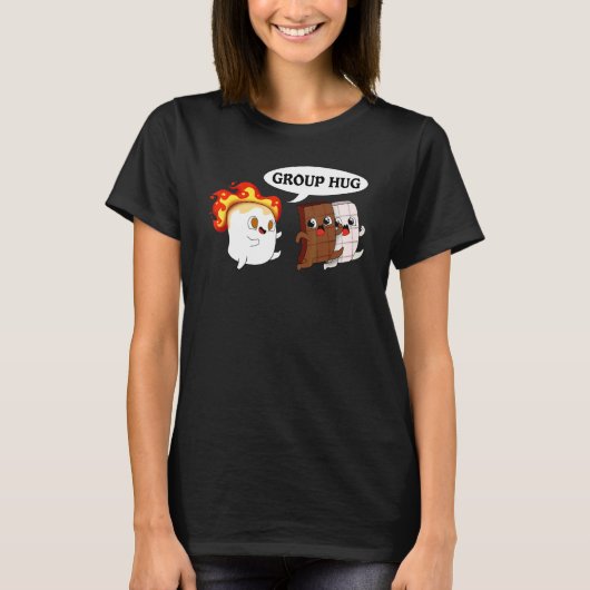 フードSmoreグループハグマーシュマロ Tシャツ (正面)