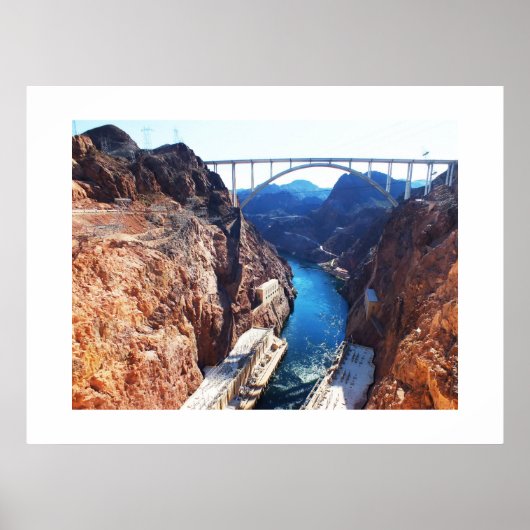 フーバーダムからの眺め ポスター (正面)