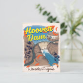 フーバーダムネバダ/アリゾナ旅行ポスター ポストカード (スタンド正面)