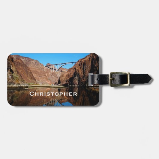 フーバーダムバイパスブリッジサウスウエストトラベルバッグ ラゲッジタグ (正面横)