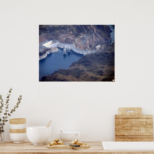 フーバーダム航空写真ポスタープリント ポスター (キッチン)
