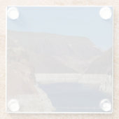 フーバーダム2016から表示 ガラスコースター (裏面)