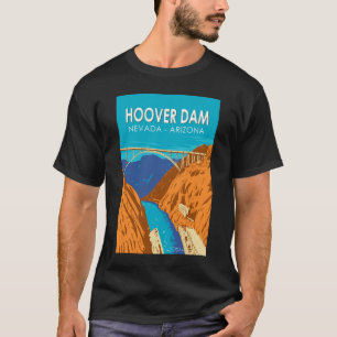 フーバーダム アリゾナ ネバダ イラスト 旅行アート Tシャツ