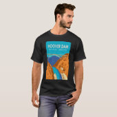フーバーダム アリゾナ ネバダ イラスト 旅行アート Tシャツ (正面フル)