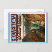 フーバーダム – コロラド川 – ネバダ – アリゾナ ポストカード (正面/裏面)