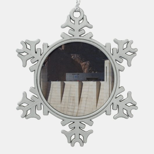 フーバーダム スノーフレークピューターオーナメント (正面)