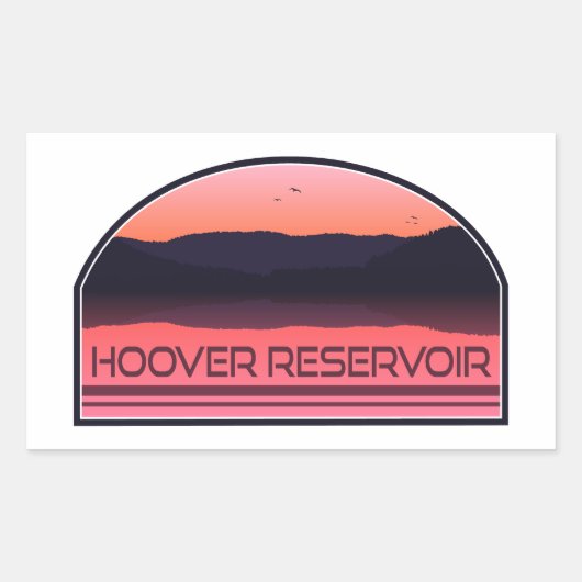 フーバーリザーバオハイオレッドサンライズ 長方形シール (正面)