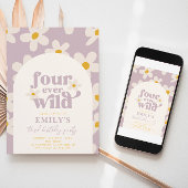 フーバーワイルドデイジー誕生日招待状 招待状