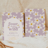 フーバーワイルドデイジー誕生日招待状 招待状