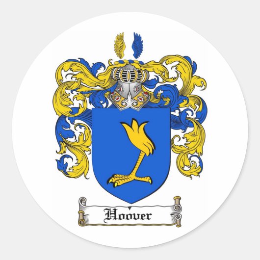 フーバー家紋 – フーバーコートオブアームズ ラウンドシール (正面)