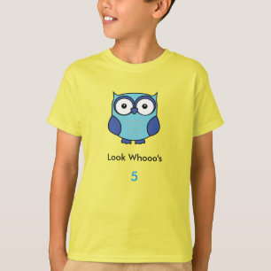 フーパーソナライズされたル誕生日ブルー(名前の年齢あり) Tシャツ