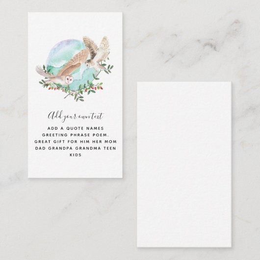 フーパーソナライズされたル 名刺 (正面/裏面)