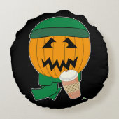 フーヒップスタージャック – o – ランタンコーヒーおもしろいハロウィーン ラウンドクッション (裏面)