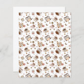 フーフクロウデザインスクラップブック作り紙 (正面/裏面)