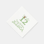 フーフクロウハッピーバースデー スタンダードカクテルナプキン (角)