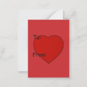 フーフクロンバレンタイン赤いハートキッズパック ノートカード (裏面)