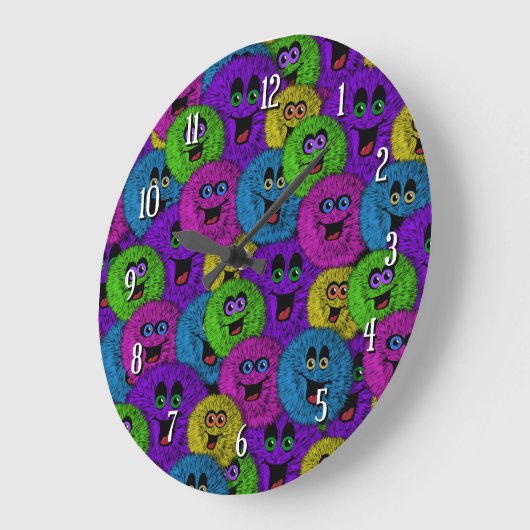 フーフレンドリーツルかわいい生き物ラウンドウォールクロック2 ラージ壁時計 (傾斜)