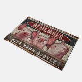 フーブのドアマットを拭きなさい、ピグウェルカムマット ドアマット (アングル)