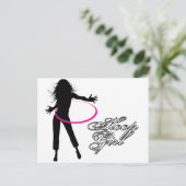 フープガール – フラフープ ポストカード (スタンド正面)