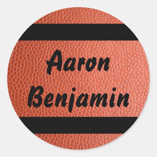 フープス バスケットボール コレクションのステッカー ラウンドシール (正面)