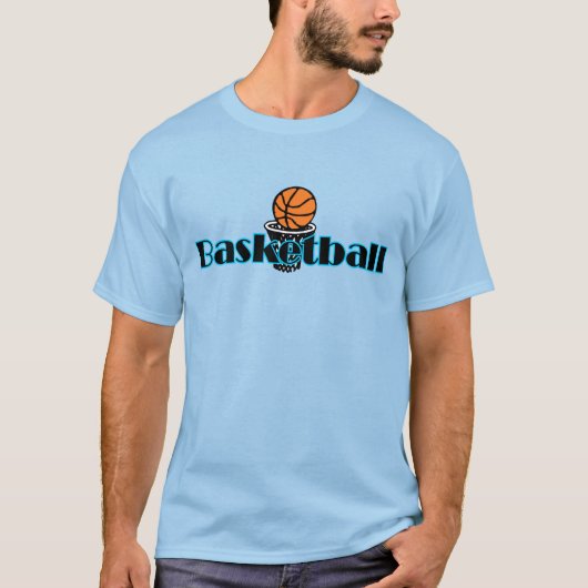 フープメンズティー付きバスケットボール Tシャツ (正面)