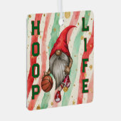 フープライフバスケットボールスポーツ格言 メタルオーナメント (正面右)