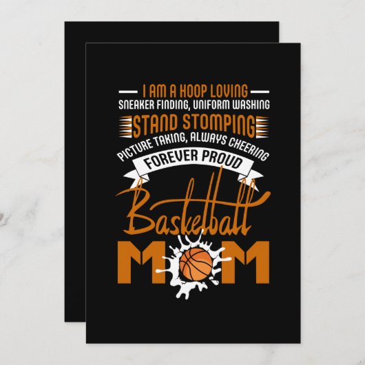 フープ好きのスニーカーがバスケットボールの均一な母親を見つける シーズンカード (正面/裏面)