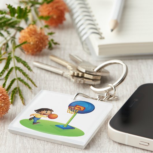 フープ遊おもしろいスポーツとキッズバスケットボール キーホルダー