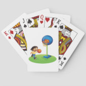 フープ遊おもしろいスポーツとキッズバスケットボール トランプ (裏面)