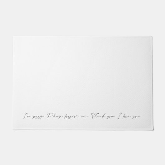 フーポノポノミニマリスト感謝 ドアマット (正面)