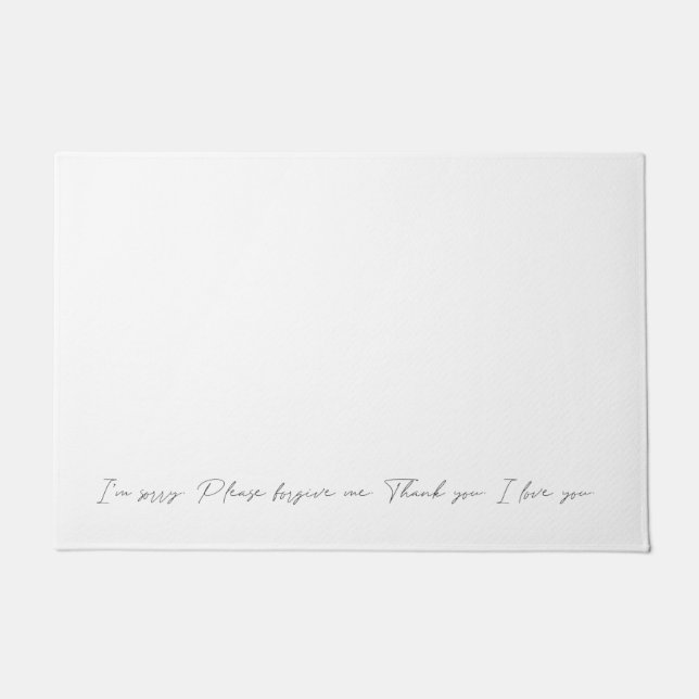 フーポノポノミニマリスト感謝 ドアマット (正面)