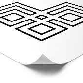 フーユニークドッグアート&だるま人形の大きな色 ポスター (角)