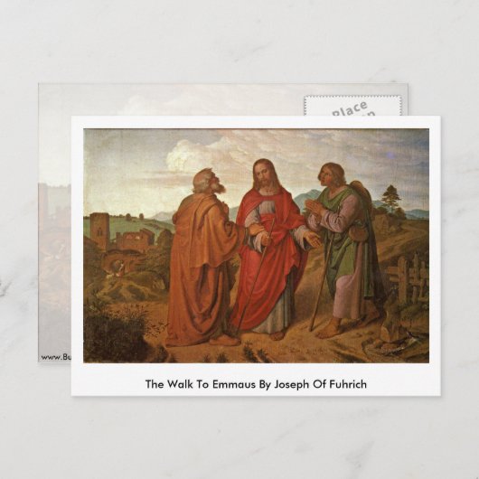 フーリッヒのヨセフによるエマウスへの道 ポストカード (正面/裏面)