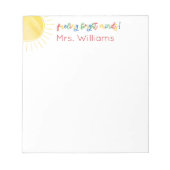 フーリングブライトマインズサン先生 ノートパッド (正面)