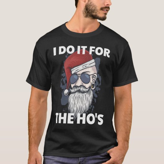 フーリー大好きおふざけサンタクロース クリスマス Tシャツ (正面)