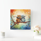 フールお洒落ズウォールクロック スクエア壁時計 (ホーム)