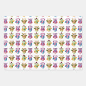 フールとストライプ紙2枚 ラッピングペーパーシート (正面)