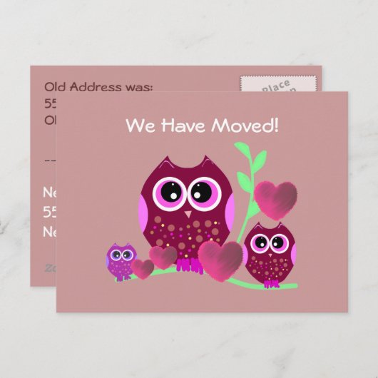 フールとハート引っ越しました 案内ポストカード (正面/裏面)